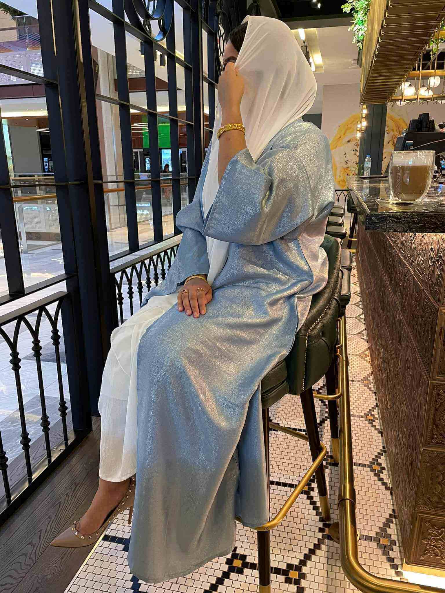 Abaya Powder Blue Zahari